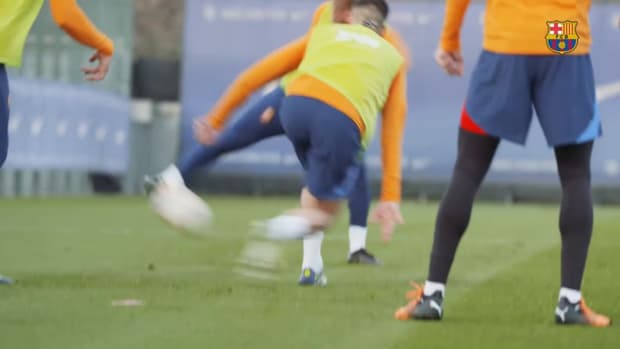 Games and fun in FC Barcelona's training during international break